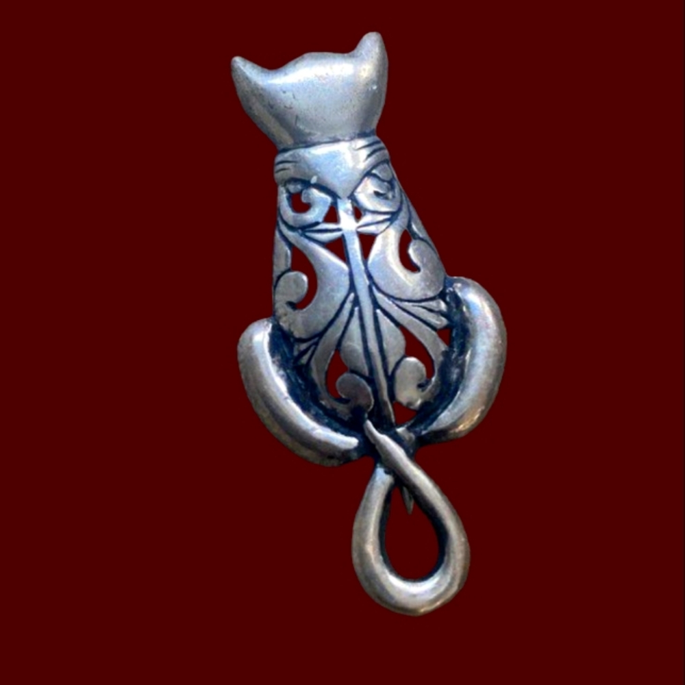 Jexlaine Vintage Cat Brooch
